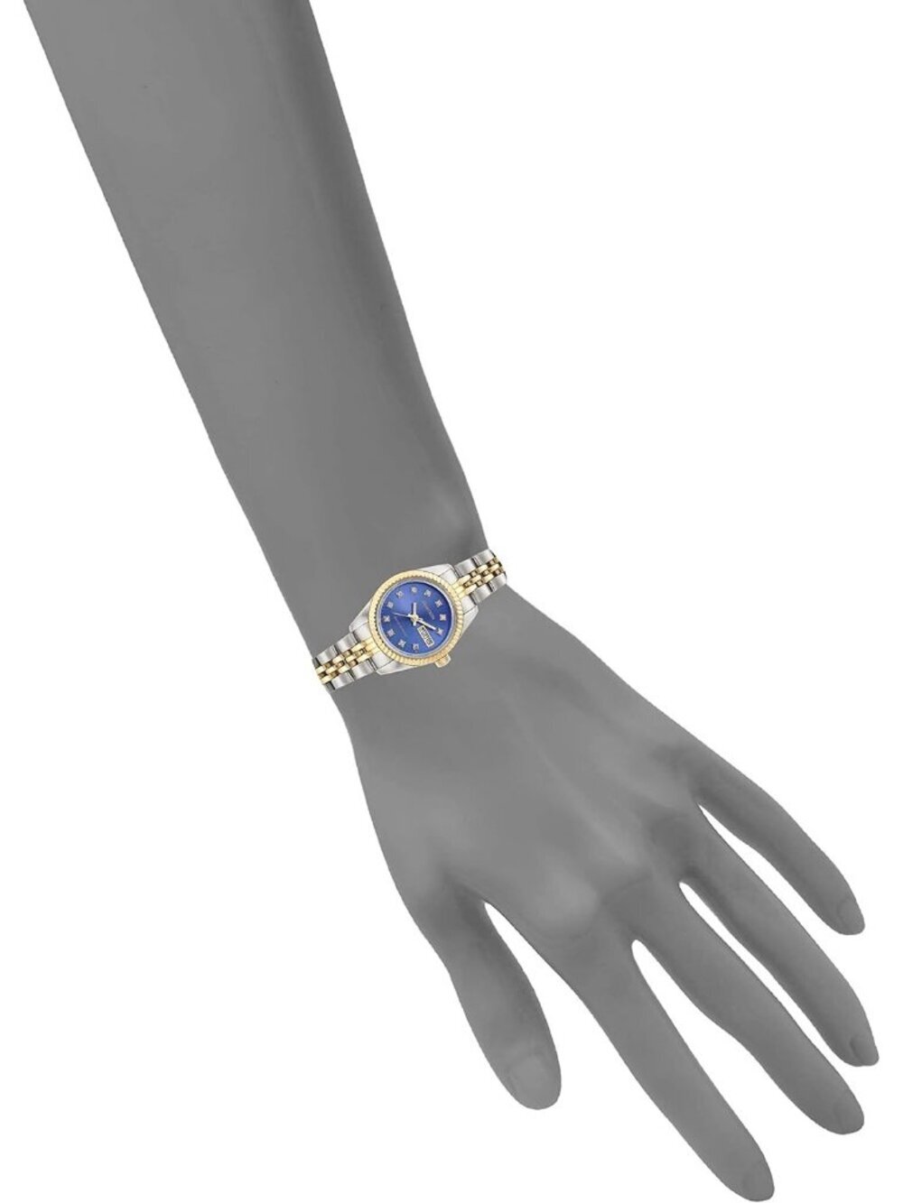 Armitron Women's Gold Blue Genuine Crystal Accented Bracelet Round Luxury Watch - Picture 4 of 6